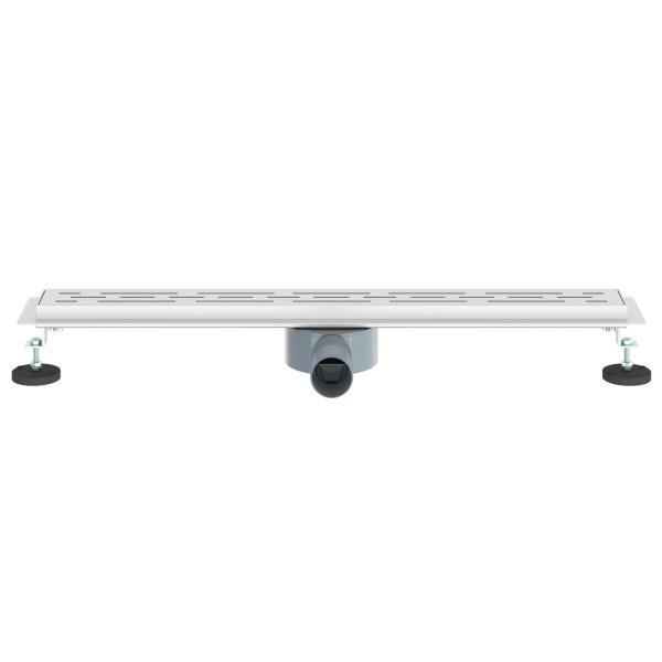 Duschabfluss mit Glashülle und 360° Siphon Silber 70 cm