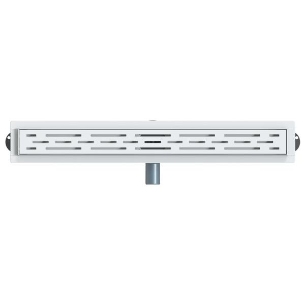 Duschabfluss mit Glashülle und 360° Siphon Silber 70 cm