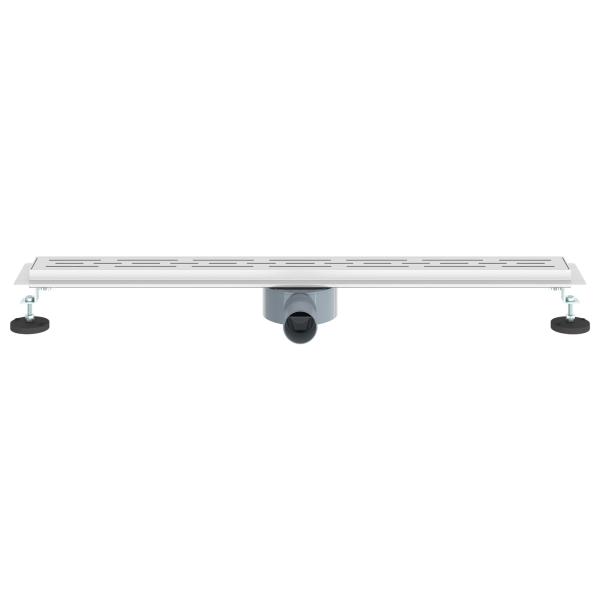 Duschabfluss mit Glashülle und 360° Siphon Silber 80 cm