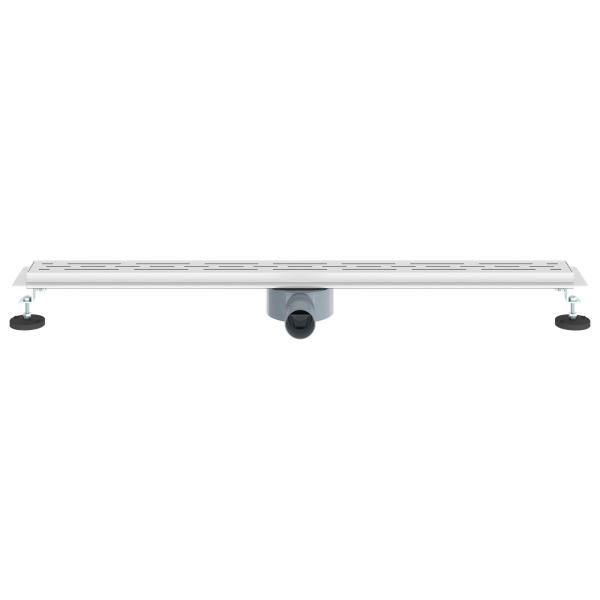 Duschabfluss mit Glashülle und 360° Siphon Silber 90 cm