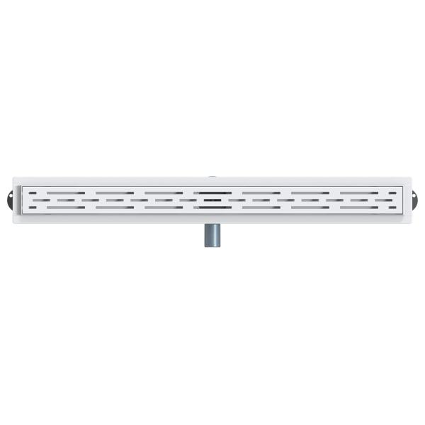 Duschabfluss mit Glashülle und 360° Siphon Silber 90 cm