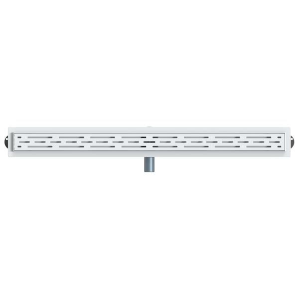 Duschabfluss mit Glashülle und 360° Siphon Silber 100 cm