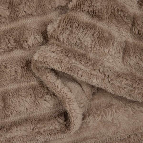 Überwurfdecke Kamel 200 x 150 cm Fleece