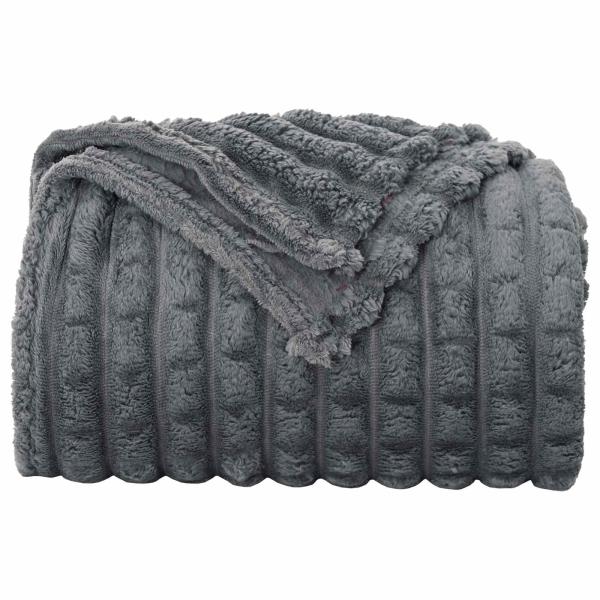 Wohndecke Dunkelgrau 240 x 220 cm 9.41 kg Fleece