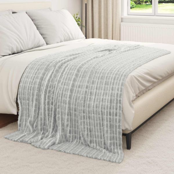 Wohndecke Grau 200 x 150 cm 0.75 kg Fleece
