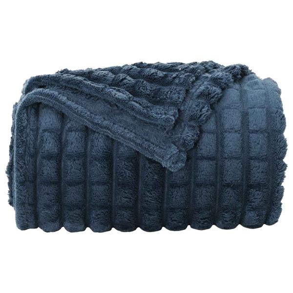Wohndecke Marineblau 240 x 220 cm 1.37 kg Fleece