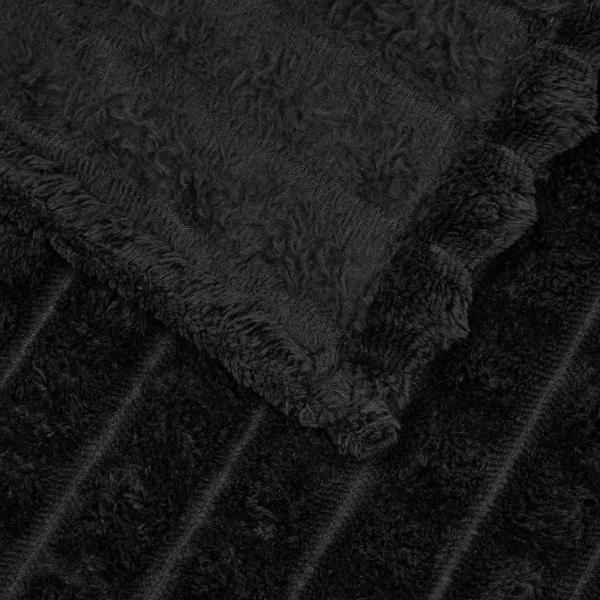 Wohndecke Schwarz 270 x 240 cm 1.7 kg Fleece