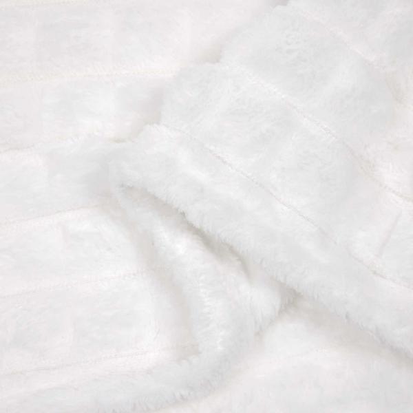 Überwurfdecke Weiß 240 x 220 cm Fleece