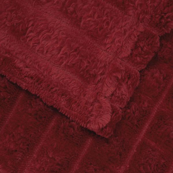 Wohndecke Bordeauxrot 240 x 220 cm 1.37 kg Fleece