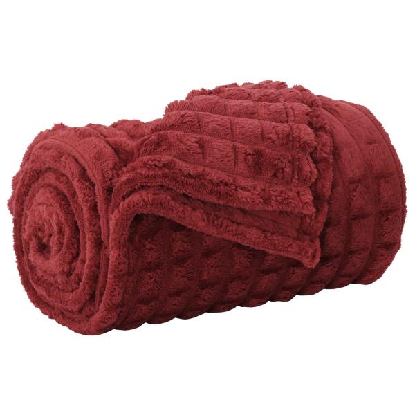 Wohndecke Bordeauxrot 270 x 240 cm 1.69 kg Fleece
