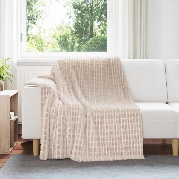 ARDEBO.de - Wohndecken 6 stk. Beige 200 x 150 cm 4.5 kg Fleece