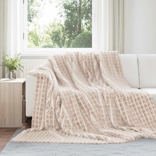ARDEBO.de - Wohndecken 6 stk. Beige 240 x 220 cm 8.24 kg Fleece