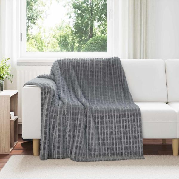ARDEBO.de - Wohndecken 6 Stk. Dunkelgrau 200 x 150 cm 4.5 Fleece