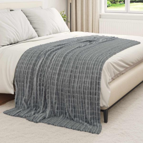 Wohndecken 6 Stk. Dunkelgrau 200 x 150 cm 4.5 Fleece