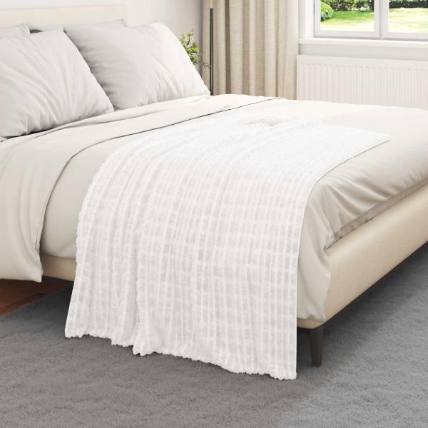 Wohndecken 6 stk. Weiß 150 x 130 cm 2,75 kg Fleece