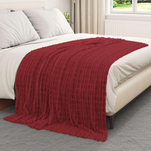 Wohndecken 6 Stk. Bordeauxrot 200 x 150 cm 4.5 Fleece