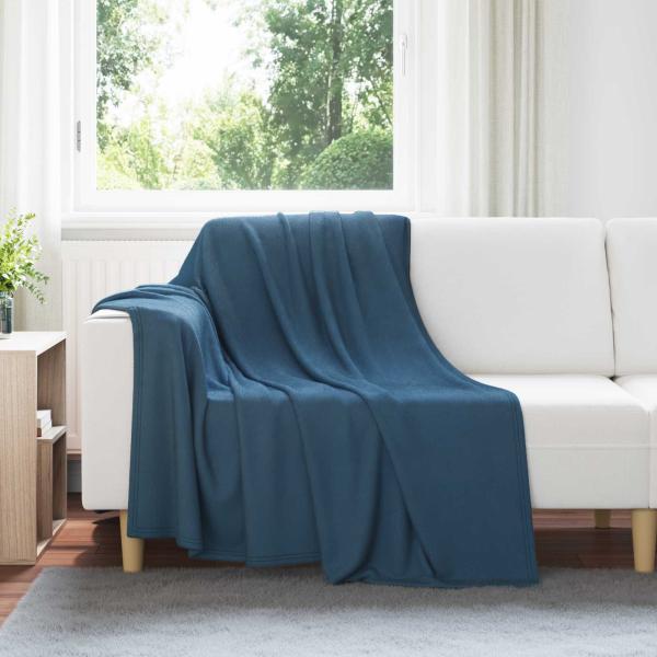ARDEBO.de - Überwurfdecke Marineblau 200 x 150 cm Fleece