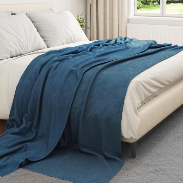 Wohndecke Marineblau 240 x 220 cm 0.74 kg Fleece