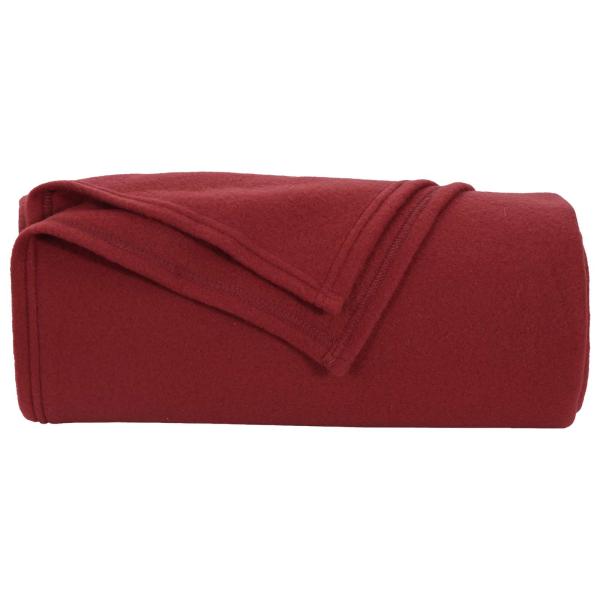 Wohndecke Bordeauxrot 200 x 150 cm 0.45 kg Fleece