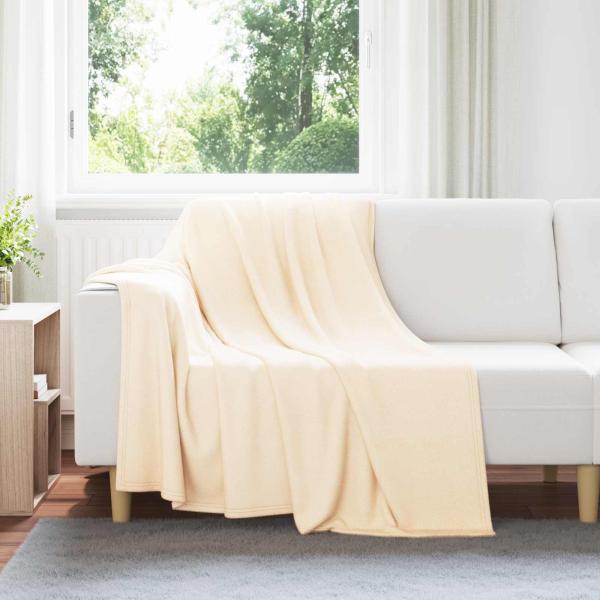 ARDEBO.de - Wohndecken 6 stk. Creme 200 x 150 cm 2.61 kg Fleece