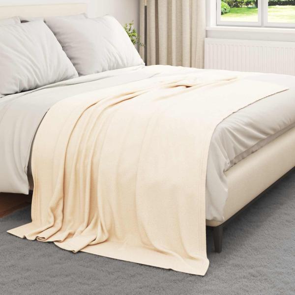Wohndecken 6 stk. Creme 200 x 150 cm 2.61 kg Fleece