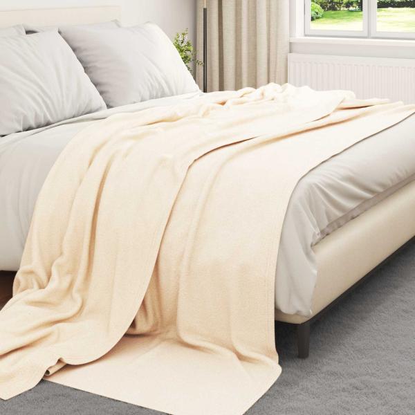 Wohndecken 6 stk. Creme 240 x 220 cm 4.28 kg Fleece