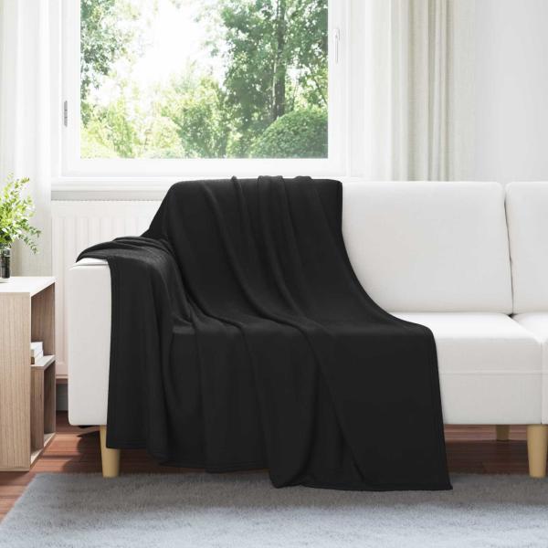 ARDEBO.de - Wohndecken 24 stk. Schwarz 200 x 150 cm 10.08 kg Fleece