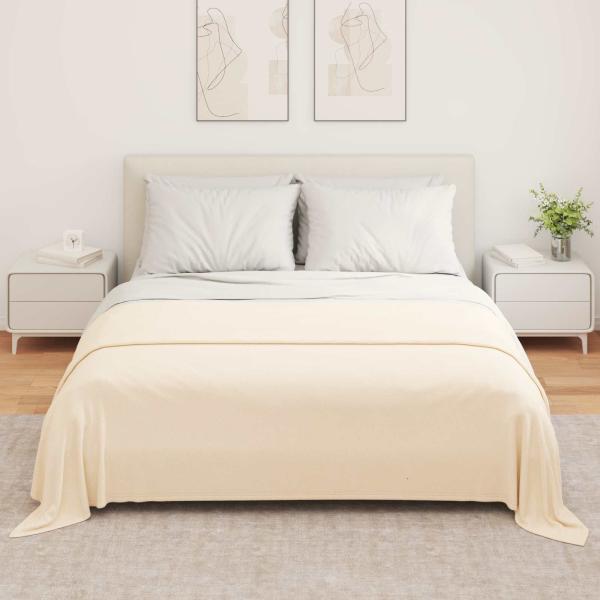 Wohndecken 6 stk. Creme 280 x 210 cm 4.85 kg Fleece