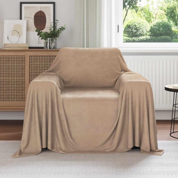 ARDEBO.de - Wohndecken 6 stk. Kamel 210 x 140 cm 2.48 kg Fleece