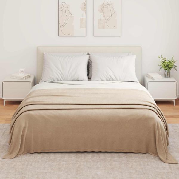 Wohndecken 6 Stk. Kamel 350 x 270 cm 8.09 Fleece