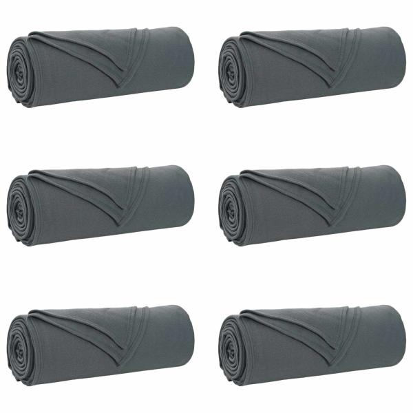 Wohndecken 6 stk. Dunkelgrau 280 x 210 cm 4.88 kg Fleece