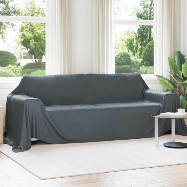 ARDEBO.de - Wohndecken 6 Stk. Dunkelgrau 350 x 270 cm 8.09 Fleece