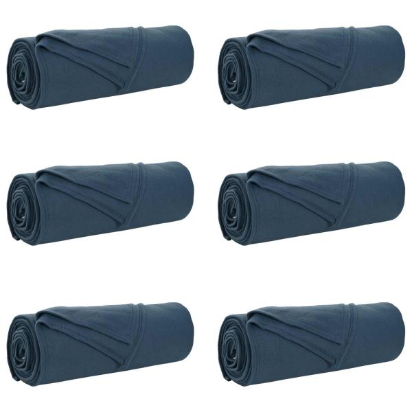 Wohndecken 6 stk. Marineblau 210 x 140 cm 2.44 kg Fleece