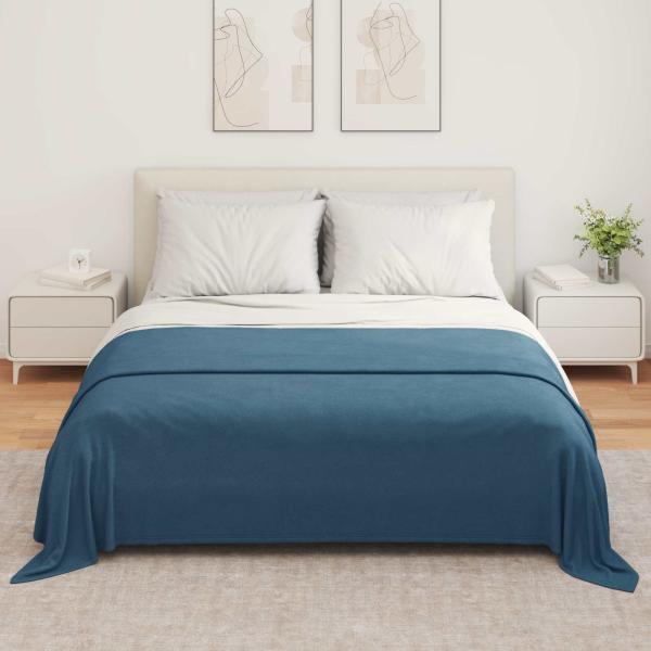 Wohndecken 6 stk. Marineblau 280 x 210 cm 4.74 kg Fleece