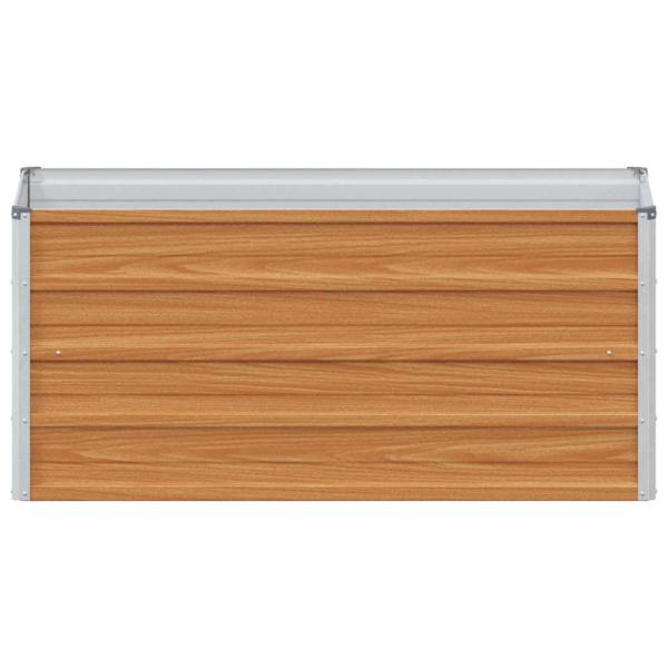 Hochbeet Hellbraun 100 x 40 x 45 cm Verzinkter Stahl