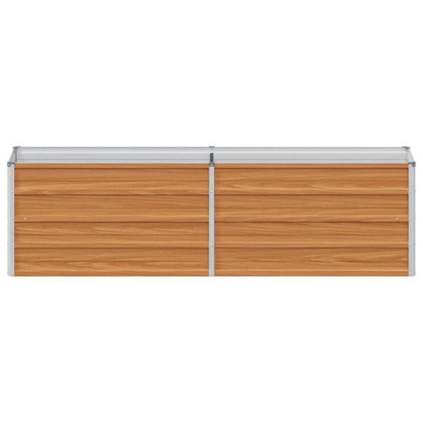 Hochbeet Hellbraun 160 x 40 x 45 cm Verzinkter Stahl