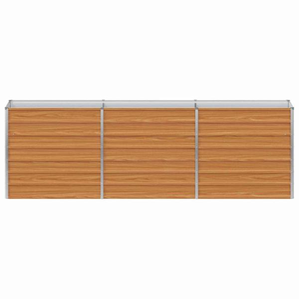 Hochbeet Hellbraun 240 x 40 x 77 cm Verzinkter Stahl