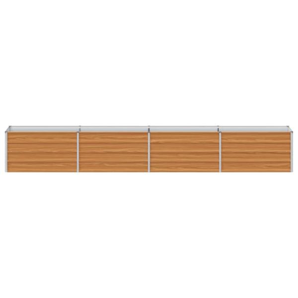 Hochbeet Hellbraun 320 x 40 x 45 cm Verzinkter Stahl
