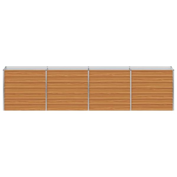 Hochbeet Hellbraun 320 x 40 x 77 cm Verzinkter Stahl