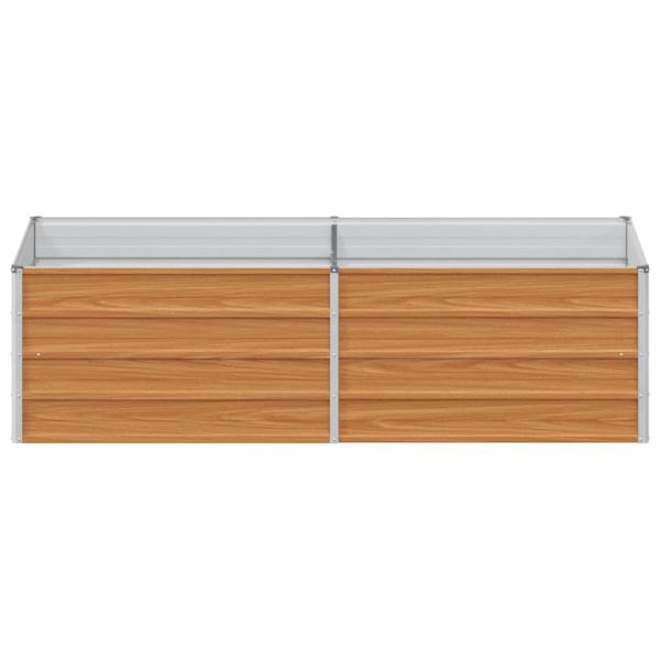 Hochbeet Hellbraun 160 x 80 x 45 cm Verzinkter Stahl