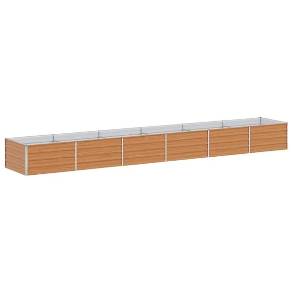 Hochbeet Hellbraun 480 x 80 x 45 cm Verzinkter Stahl
