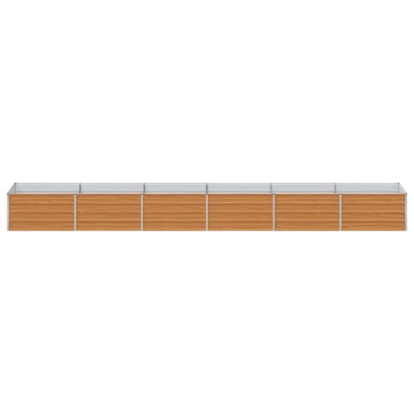 Hochbeet Hellbraun 480 x 80 x 45 cm Verzinkter Stahl