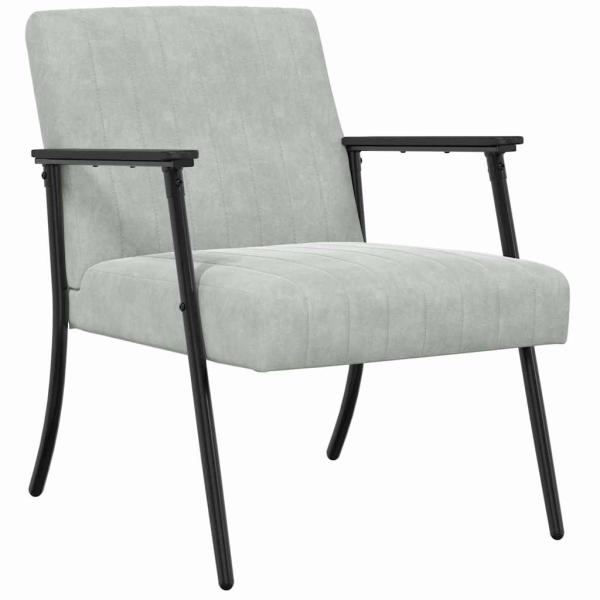 Sessel Hellgrau 59 x 75 x 78 cm Samt