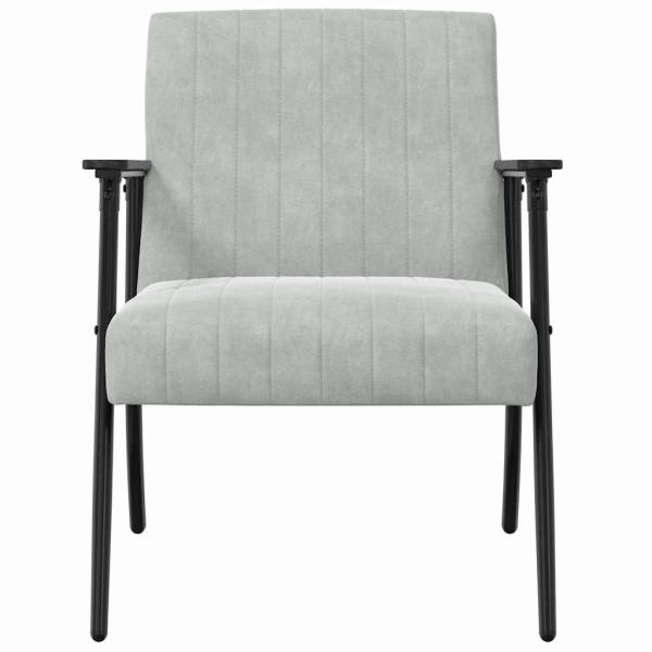 Sessel Hellgrau 59 x 75 x 78 cm Samt