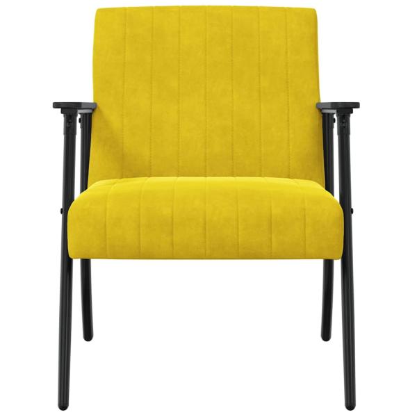 Sessel Gelb 59 x 75 x 78 cm Samt