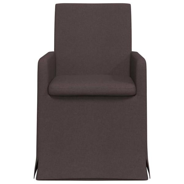 Esszimmerstühle 2 Stk. Stoff Dunkelbraun 57 x 67 x 95 cm