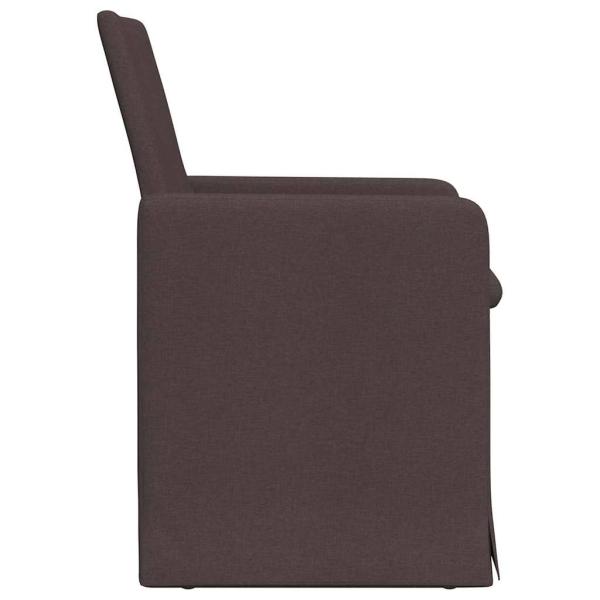 Esszimmerstühle 2 Stk. Stoff Dunkelbraun 57 x 67 x 95 cm