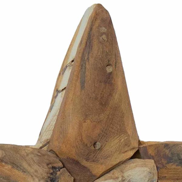Weihnachtsstern Braun 31 x 15 x 46 cm Massivholz Teak