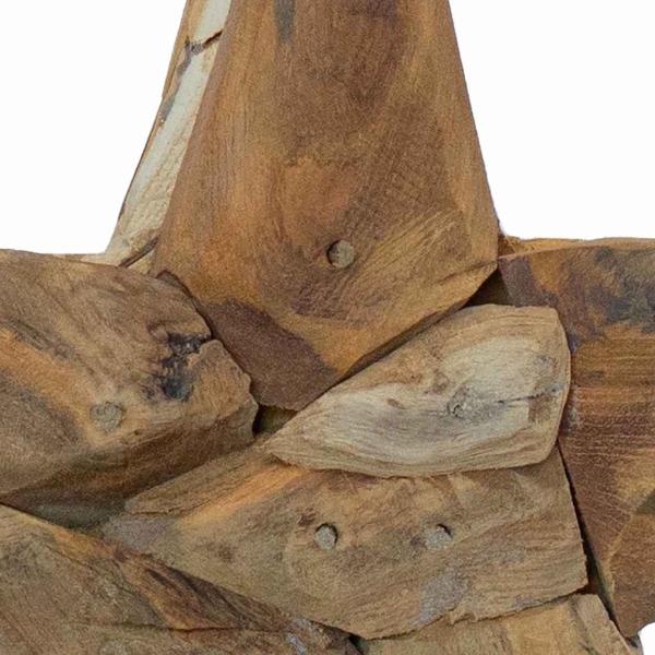 Weihnachtsstern Braun 31 x 15 x 46 cm Massivholz Teak