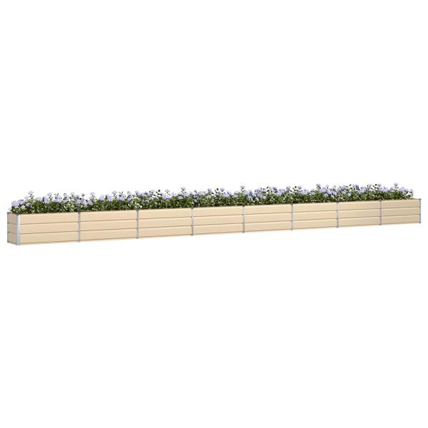 Pflanzkübel Elfenbein 770 x 50 x 45 cm Verzinkter Stahl
